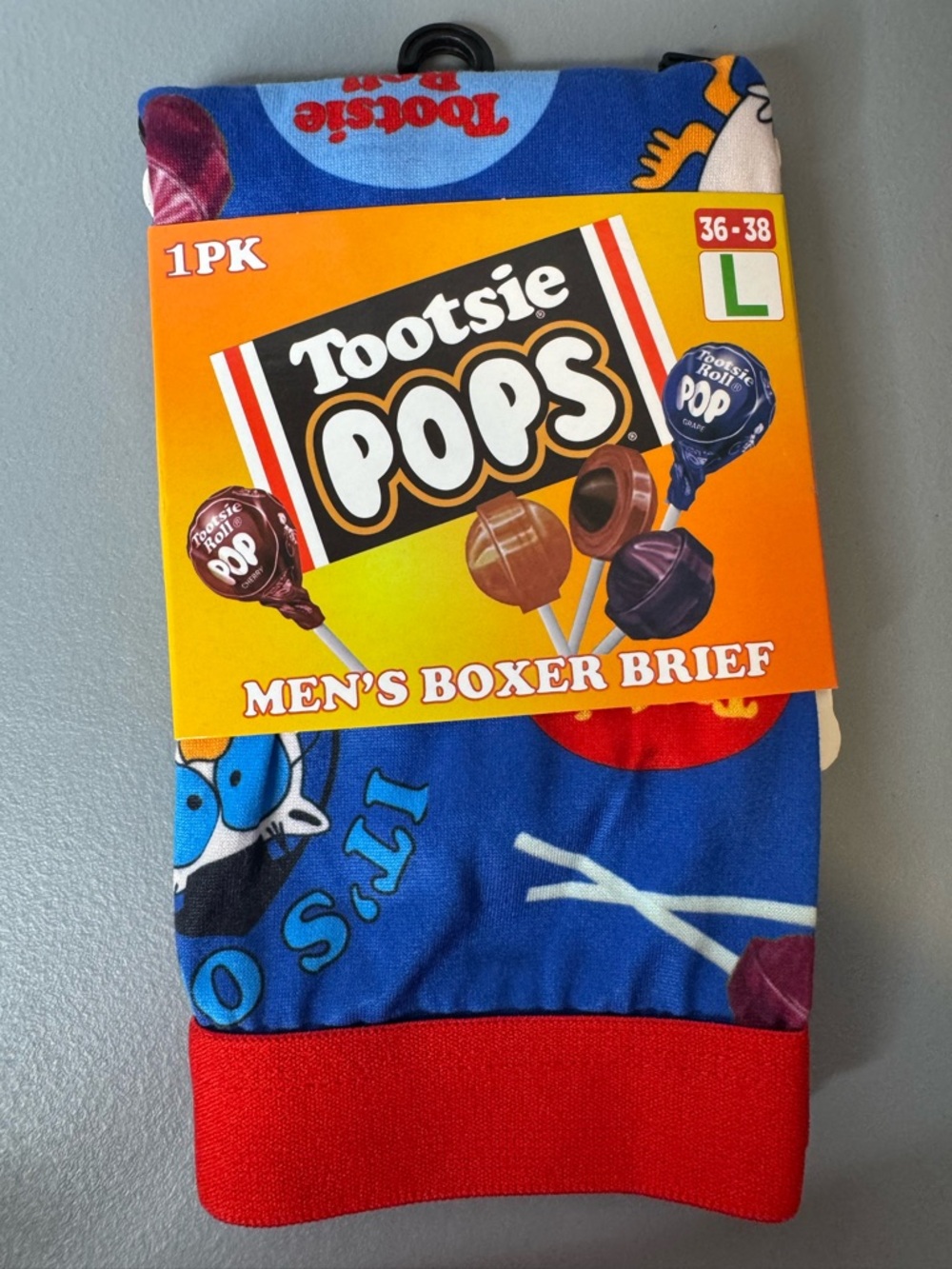 Tootsie Pops Candy Men's Boxer Brief w/ lollipop and owl graphic novelty print